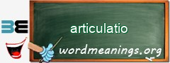 WordMeaning blackboard for articulatio